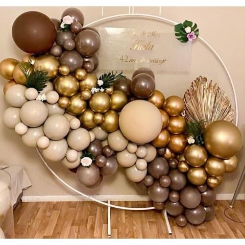 147Pcs Brown Color Balloons Garland Arch Kit Cream Coffee Khaki Latex Globos Baby Shower Supplies Birthday Wedding Party Decors