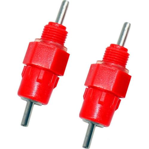 2 pcs 360 degrees Red nipples Chicken waterer Poultry feed Chicken drinking Bird Pigeon Feeding Ball red nipple drinkers for