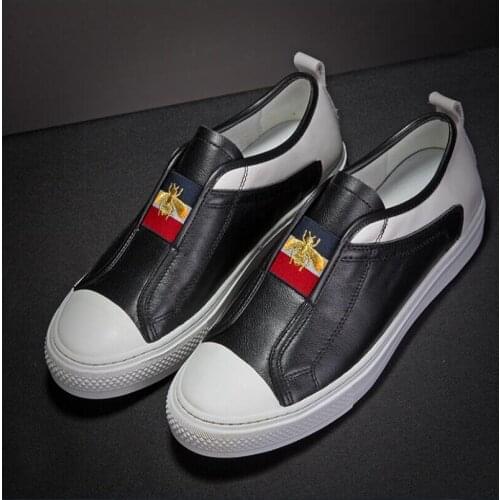 2020 NEW Luxury Casual Shoes Men Loafers Slip on High Quality Designer Shoes Men Moccasins Sneaker Footwear Male black white