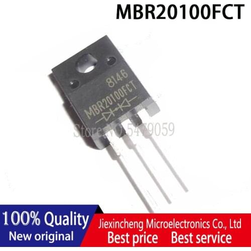 50PCS MBR20100FCT MBR20100 TO220F 20A100V Schottky diode rectifier New original