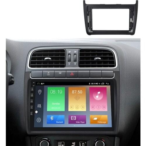 9inch front plastic housing for for VW Polo 2008-2015 car radio front plastic frame for peugeot 206 with full set cables plugs