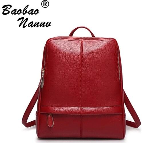 Женские кожаные рюкзаки Baobaonannv China At AliExpress