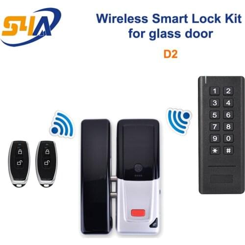 433MHz Wireless door lock with with wireless RFID Access Control Keypad for glass door use
