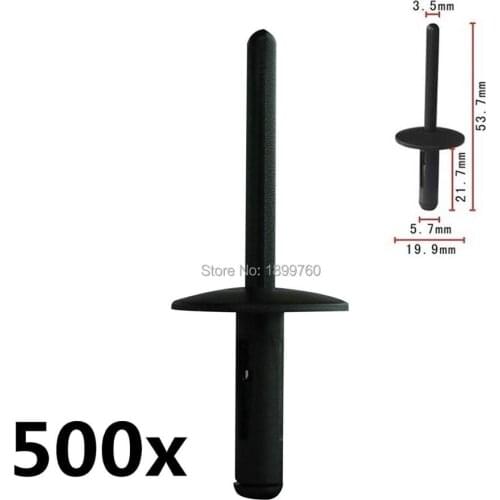 500 Pcs Case For BMW X3 E83 X5 E53 POP RIVETS FRONT WING WHEEL ARCH SILL SKIRT TRIM