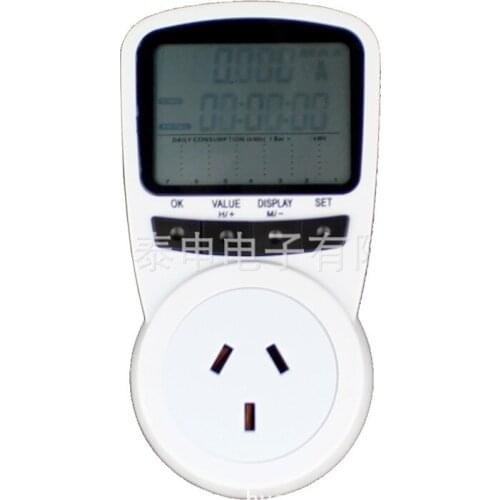 Digital Power Energy Voltage Watt Current Meter Monitor Checker Tester Analyzer Electric Energy Meter Socket AC230V AU Plug