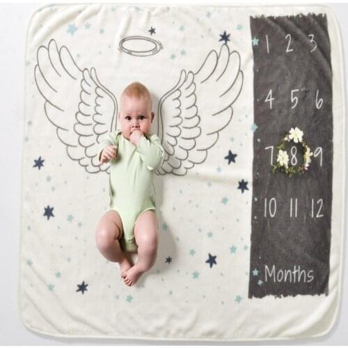 Newborn Photography Flannel Blanket Baby Photo Background Cloth Super Soft Warm Bed Cover Throw on Sofa Bed Babies Memorial Gift