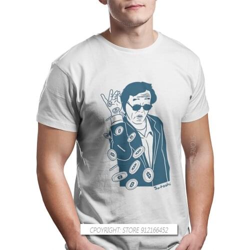 Bitcoin Cryptocurrency Miners Meme TShirt For Men Satoshi Nakamoto Basic Tees T Shirt Designer Trendy Loose