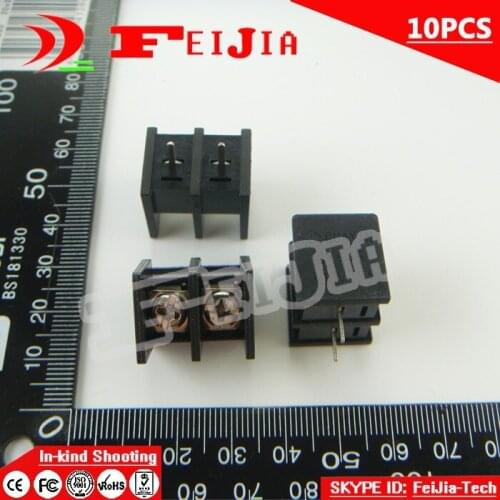 10PCS 45-9.5-2P / 45 9.5mm 2Pin Barrier Terminal Block Screw Terminal Block Pitch 9.5mm Terminal Block Free Shipping