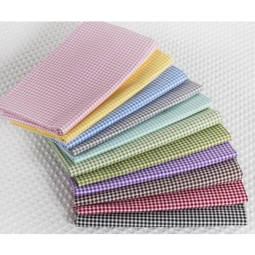 50cm X 160cm Colorful Checks 100% Cotton viaPhil Plain Square Cotton Fabric Patchwork Cloth Bedding Home Decor