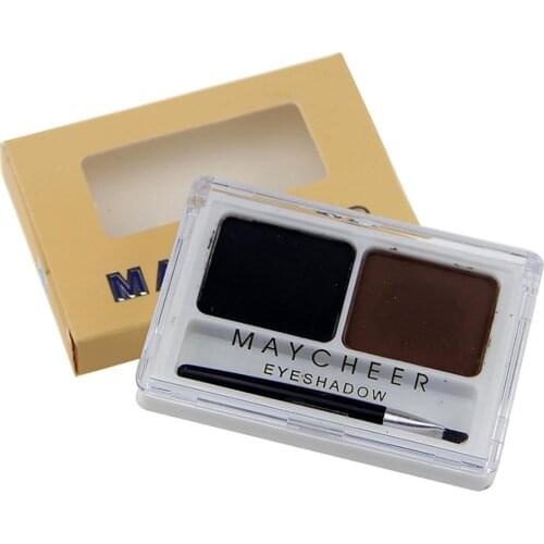 2 Colors Professional Eyebrow Powder Palette Shading Brush Makeup Eyebrow Cosmetic Kit Women Lady Beauty