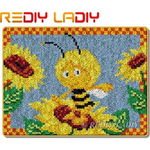 Latch Hook Rug Kits Make Your Own Rug Cartoon Maya Crocheting Cushion DIY Carpet Rug Acrylic Yarn Printed Canvas Hobby & Crafts