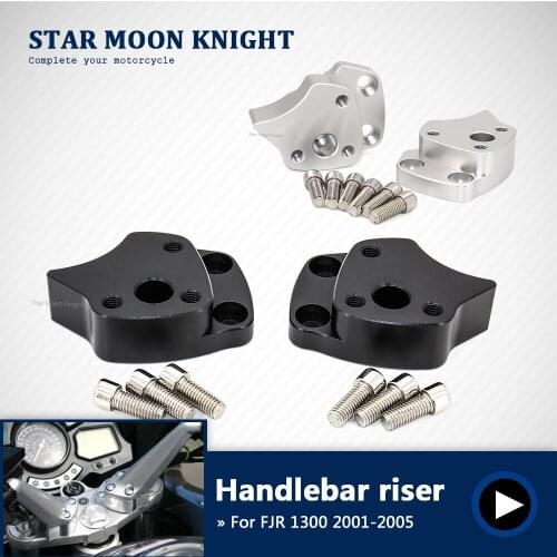 Motorcycle Handlebar Riser Spacer Kit For Yamaha FJR1300 FJR 1300 2001 2002 2003 2004 2005 Handle Bar Riser Mount Clamp