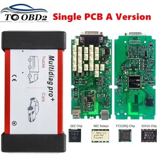 Single Green PCB board A++ TCS PRO with 9241A FT232RQ Chip multidiag pro V2017 R3 NEC Relay DS150cdp TCS OBD2 car Scanner Tool