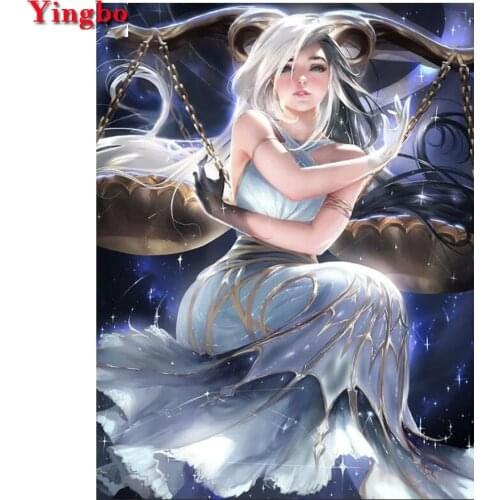 Full Square Drill 5d diy diamond painting zodiac signs Scorpio rhinestone embroidery girl room decor art mosaic diamond round