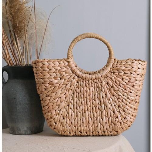 Factory Direct Sales Wholesale Womens Large-capacity Woven Straw Bag