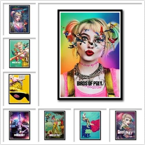 Birds Of Prey Retro White Coated Paper Prints painting Home Decoration Livingroom Bedroom Bar Home wall Art Frameless