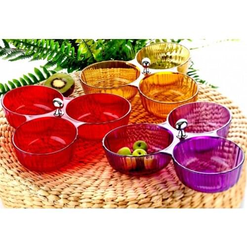 3 compartment Colorful Confectionary