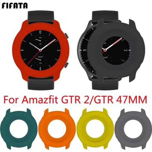 FIFATA Colorful Soft Silicone Protective Shell For Xiaomi Huami Amazfit GTR 2/GTR 47MM Smart Watch Replacement Watch Case Cover