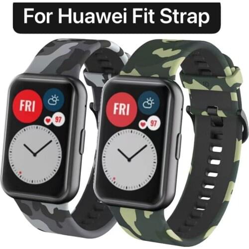 Color silicone strap for Huawei Watch Fit smart watch replacement wristband for Huawei Fit strap Accessories