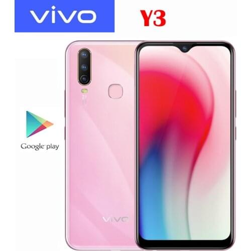 Official Original New VIVO Y3 Mobile Phone Snapdragon 439 6.35inch LCD 13.0MP Rear Camera 5000mAh Battery Android 9 OS