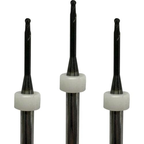 UCHEER 1pc/set Dental Milling Bur Yena System DLC coating Machine Tungsten Carbide Cutter 1.0/2.0mm end mill