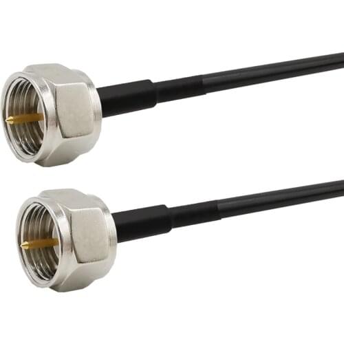 F Type Male TV Extension Cable F Male to Male Plug Connector RG174 Coaxial Cable Pigtail Adapter
