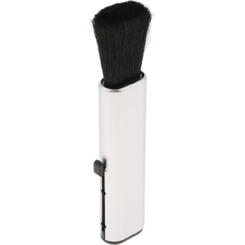 ALL-IN-ON Car Air Outlet Telescopic Brush Car Meter Dust Clean Tool 90x25x13mm Sliver