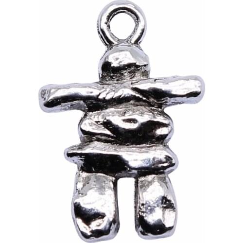 WYSIWYG 10pcs 21x14mm Antique Silver Color Stone Man Charms Pendant For Jewelry Making DIY Jewelry Findings