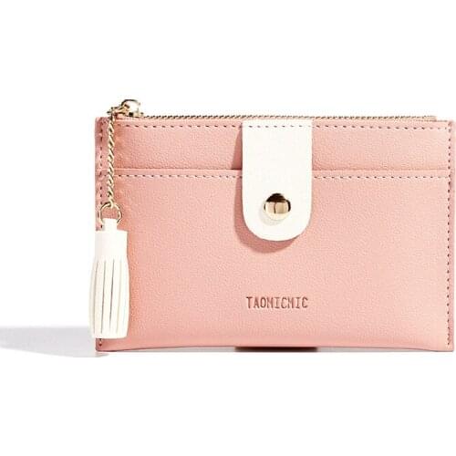 Women Wallets Pu Leather Short Design Card Holder Pocket Female Purse High Quality Brand Ms Wallet