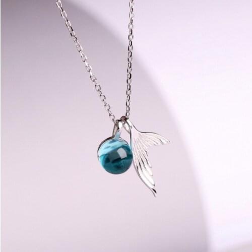 Korean Mermaid Foam Clavicle Chain Short 925 Sterling Silver Temperament Personality Fashion Female Jewelry Necklace