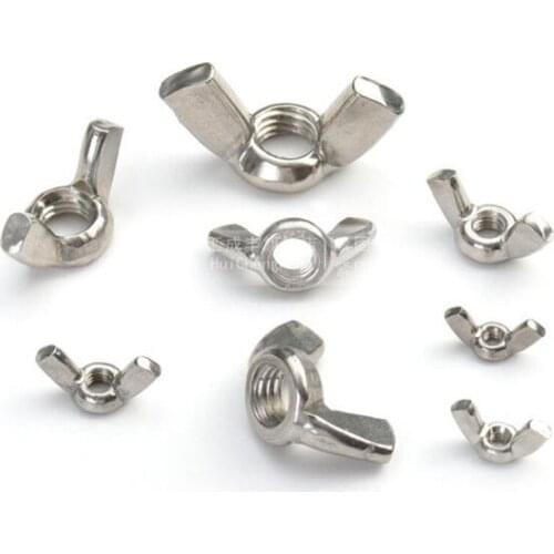 10Pcs M3 M4 M5 M6 M8 DIN315 304 Stainless Steel Hand Tighten Nut Butterfly Nut Ingot Wing Nuts