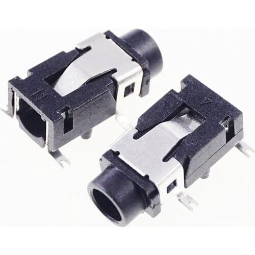 1000pcs Phone Jack Dia 3.5mm 4Pin SMD type Rohs stereo Jack for 3.5mm 3Pole plug New Free shipping