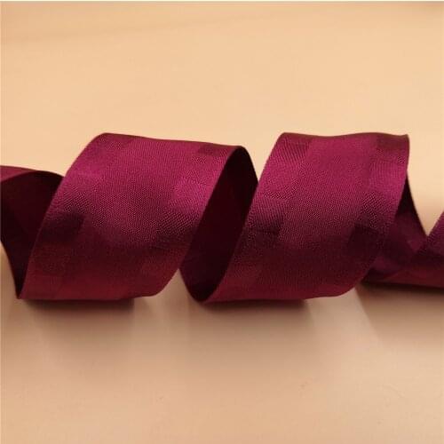 38MM 25yards Wired Edge Purple Ribbons Burgundy Checked Satin Ribbon for Christmas Decoration New Year Gift wrapping