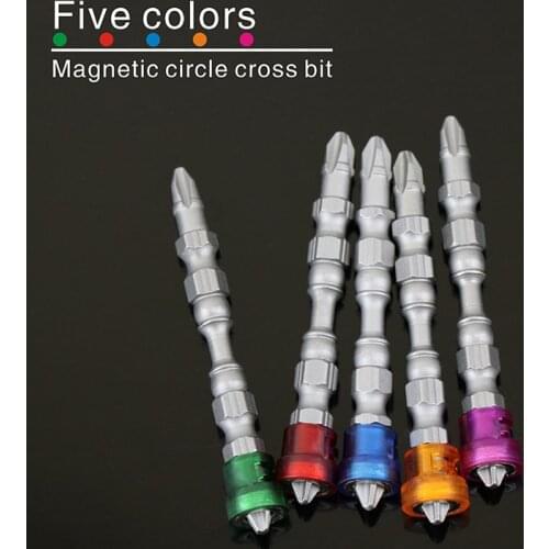 5pcs Phillips Screwdriver Screwdrivers Bit Set ph2 Screw Driver Bits Precision Impact Driver Magnetic Ring Anti Slip Electric