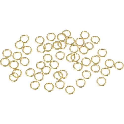 50Pcs Old Gold Key Holders Split Rings Jump Keyrings Keychain Keyfob Findings
