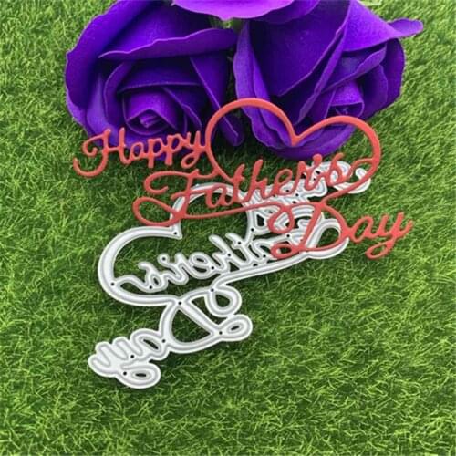 English alphabet Fathers Day greetings love pattern handmade DIY album scrapbook greeting card decoration metal cutting mold