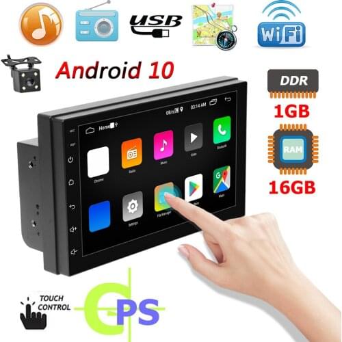 7 inch HD Screen 2Din Android 10 Car Radio Video Player 1G+16G WiFi FM Radio Auto Multimedia Audio GPS Navigation Player