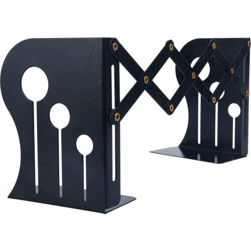 Bookends Iron Adjustable Books Holder Stand Desk Heavy Duty Non Skid Bookend Small
