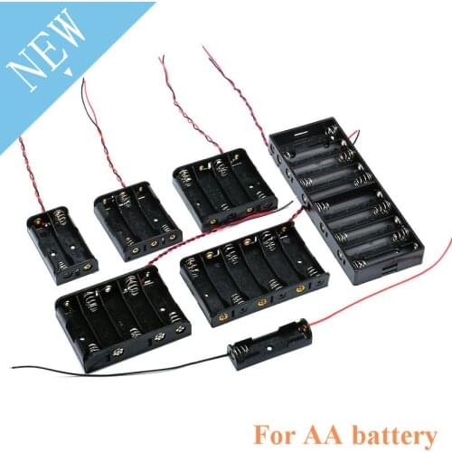 AA Size Power Battery Storage Case Box Holder Leads With 1 2 3 4 5 6 8 Slots Container Bag DIY Standard Batteries Charging