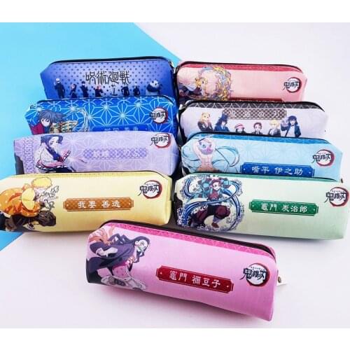 Anime Jujutsu Kaisen Pencil Case Children School Supplies Pen Bag Demon Slayer Student Pen Bag Pouch Stationery Case