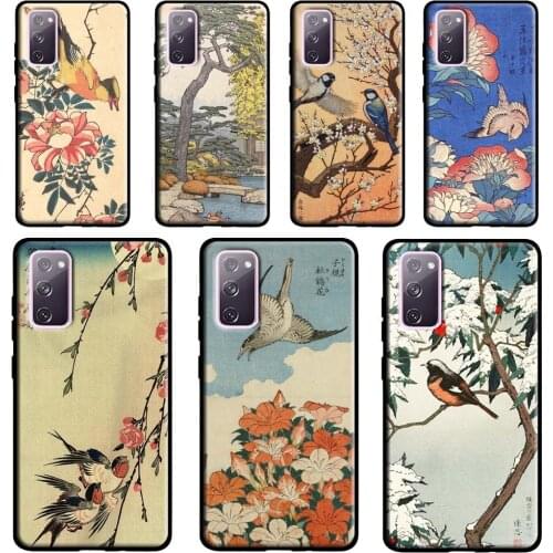 Japanese Bird Art Case For Samsung Galaxy S20 FE S21 Ultra Note 20 Note9 Note10 S8 S10 S9 Plus S10e Coque