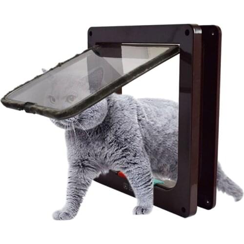 S/M/L/XL 5 Colors Pets Door Hond Cat Door Animal Small Pet Cat Dog Gate Doors Pet Supplies Plastic Door Easy To In and Out Safe