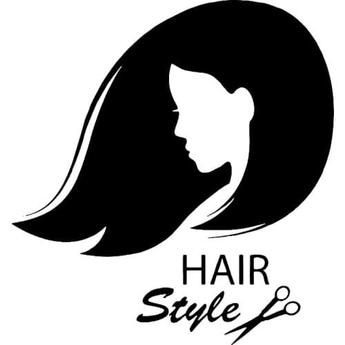 Classic Creative Hair Girl Beauty Salon Auto Sticker Pvc Fashion Truck Window Decal Suitable for All Kinds of Cars16cm*15cm