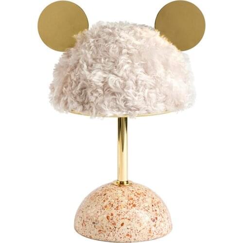 Nordic Creative Mickey Cartoon Desk Lamp Warm Childrens Bedroom Table Light Lighting Fixture TA166