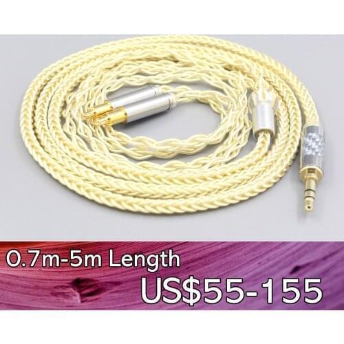 LN007627 8 Core Gold Plated + Palladium Silver OCC Alloy Cable For Audio Technica ATH-ADX5000 ATH-MSR7b 770H 990H A2DC Headphone