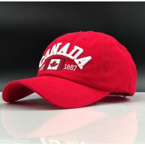 Jiangxihuitian 2019 Hot simple Canada Letter Embroidery Baseball Caps Snapback hat for Men Women Leisure Hat cap wholesale