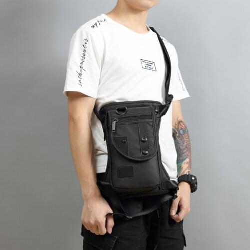 Mens Waist Pack Waterproof Leg Bag Drop Messenger Shoulder Bags Travel Motorcycle Tactical Chest Pouch Bum Hip Belt Purse