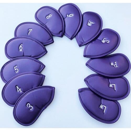 Multiple Styles12pcs/set High-quality PU Leather Headcover Set Golf Iron Covers Sets Golf Club Head Cover Fit Most Irons