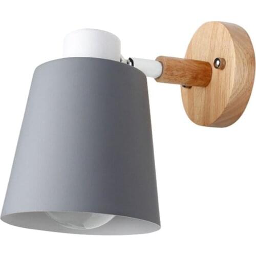 Modern LED Wall Lamp Sconce Wood Reading Lights For Aisel Foyer Stairs Indoor Pink Green Color Bedside Lamp