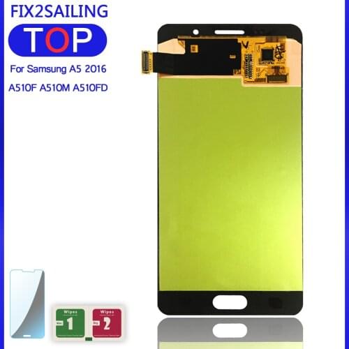Super AMOLED LCD Display 100% Tested Working Touch Screen Assembly For Samsung Galaxy A5 2016 A510 A510F A510M A510FD A5100 A510